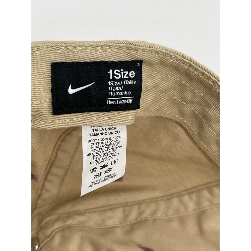 Nike Heritage 86 Cap Hat Beige‎ Purple Adjustable Unisex OSFA